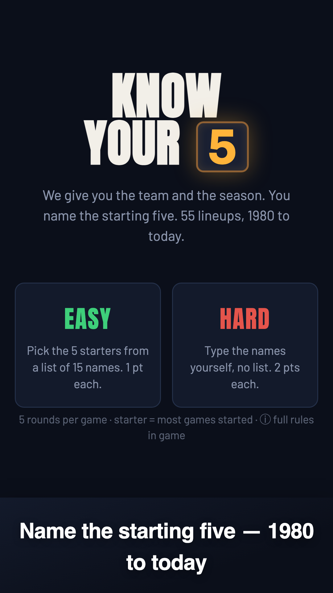 Know Your 5 screenshot 1